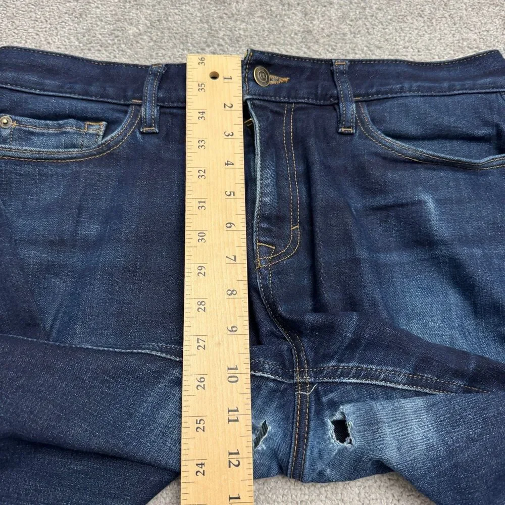 Banana Republic Traveler Straight Leg Denim Jeans Mens 34x30 Dark Wash Stretch